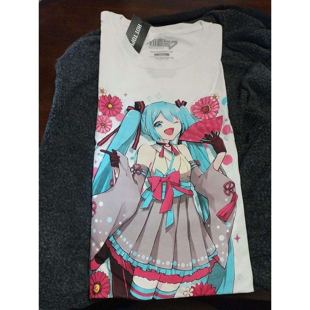 (H1) Hatsune Miku Lolita Tee Shirt LG W/Tags Brand New